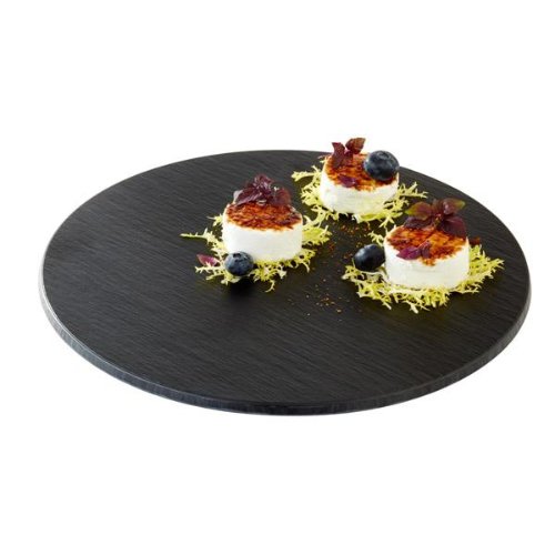 APS Tablett -SLATE- Ø 30 cm aus Melamin für Gastronomie