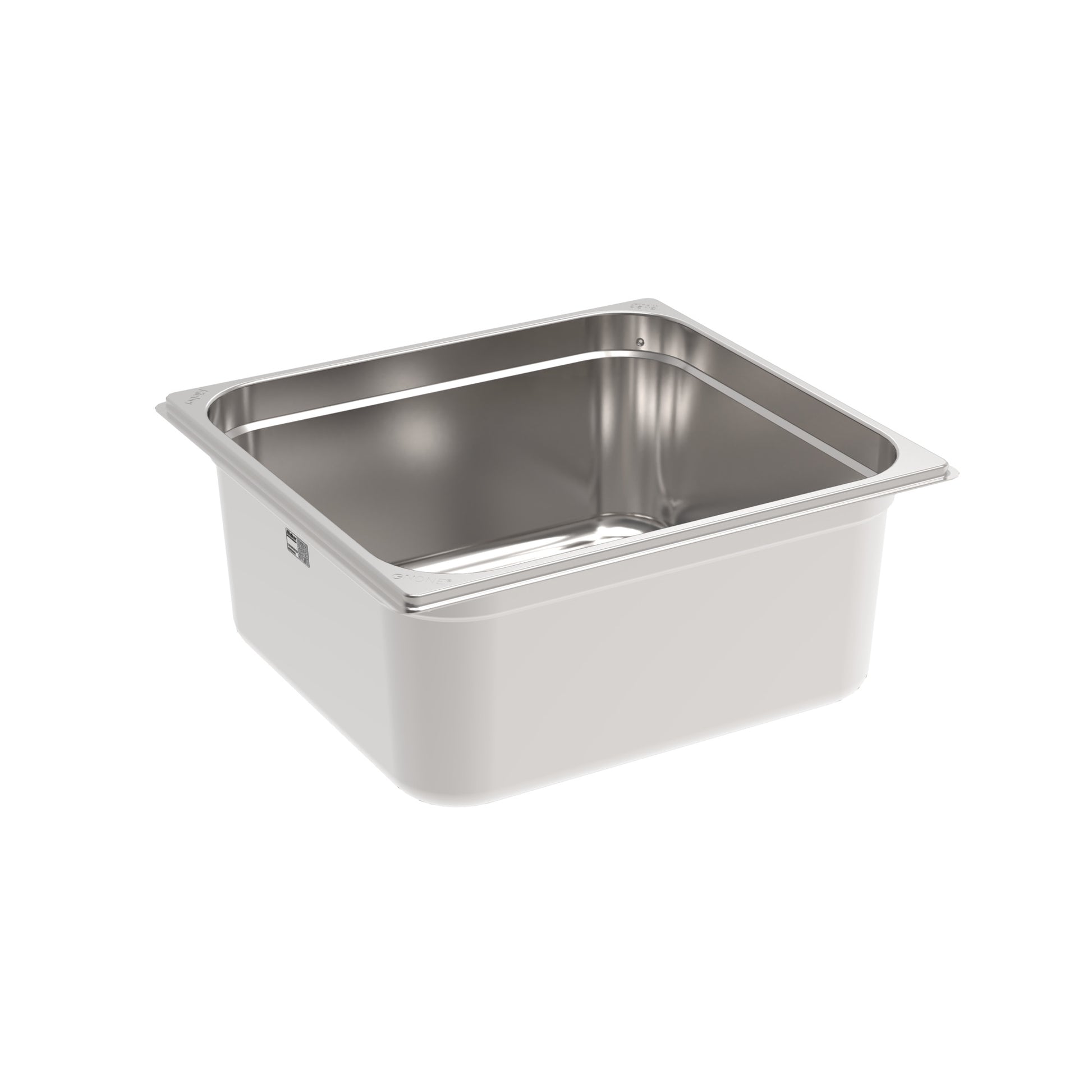 Rieber GNONE®-Behälter 2/3 150 aus Edelstahl für hygienische Lagerung und Transport von Speisen.
