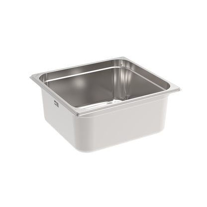 Rieber GNONE®-Behälter 2/3 150 aus Edelstahl für hygienische Lagerung und Transport von Speisen.