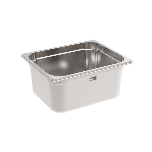 Rieber GN-Behälter 1/2 150 aus Edelstahl für hygienische Lebensmittelaufbewahrung.