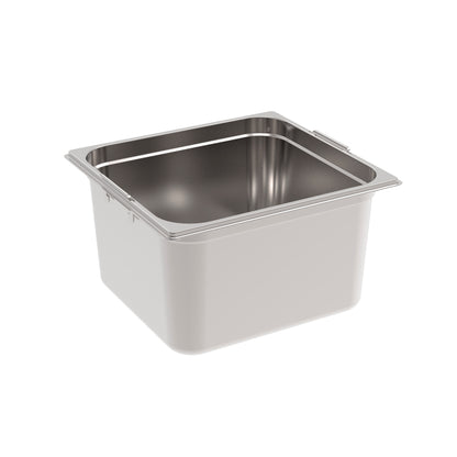 Rieber GNONE®-Behälter 2/3 200 mit Fallgriffen für hygienisches Lagern und Transportieren von Speisen.