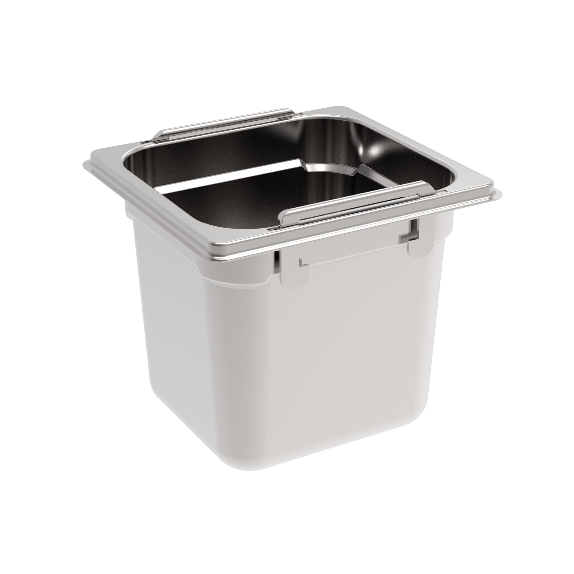 Rieber GN-Behälter 1/6 150 mit versenkbaren Fallgriffen für hygienische Speisenlagerung