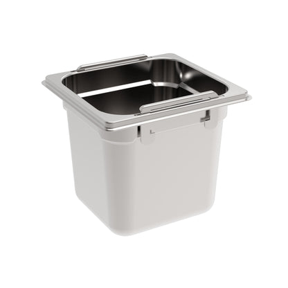 Rieber GN-Behälter 1/6 150 mit versenkbaren Fallgriffen für hygienische Speisenlagerung