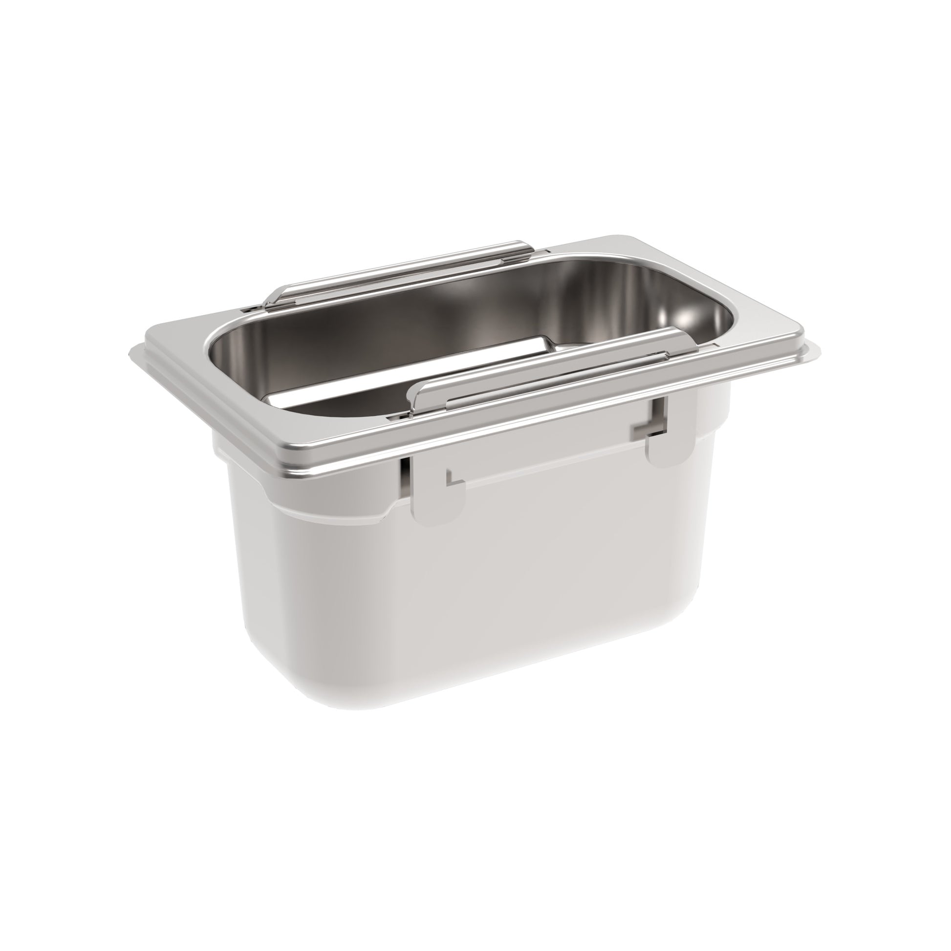 Rieber GN-Behälter 1/9 mit versenkbaren Griffen für hygienische Lagerung