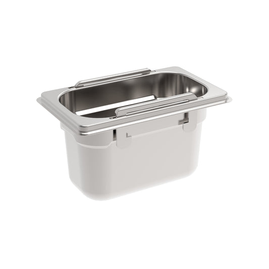 Rieber GN-Behälter 1/9 mit versenkbaren Griffen für hygienische Lagerung