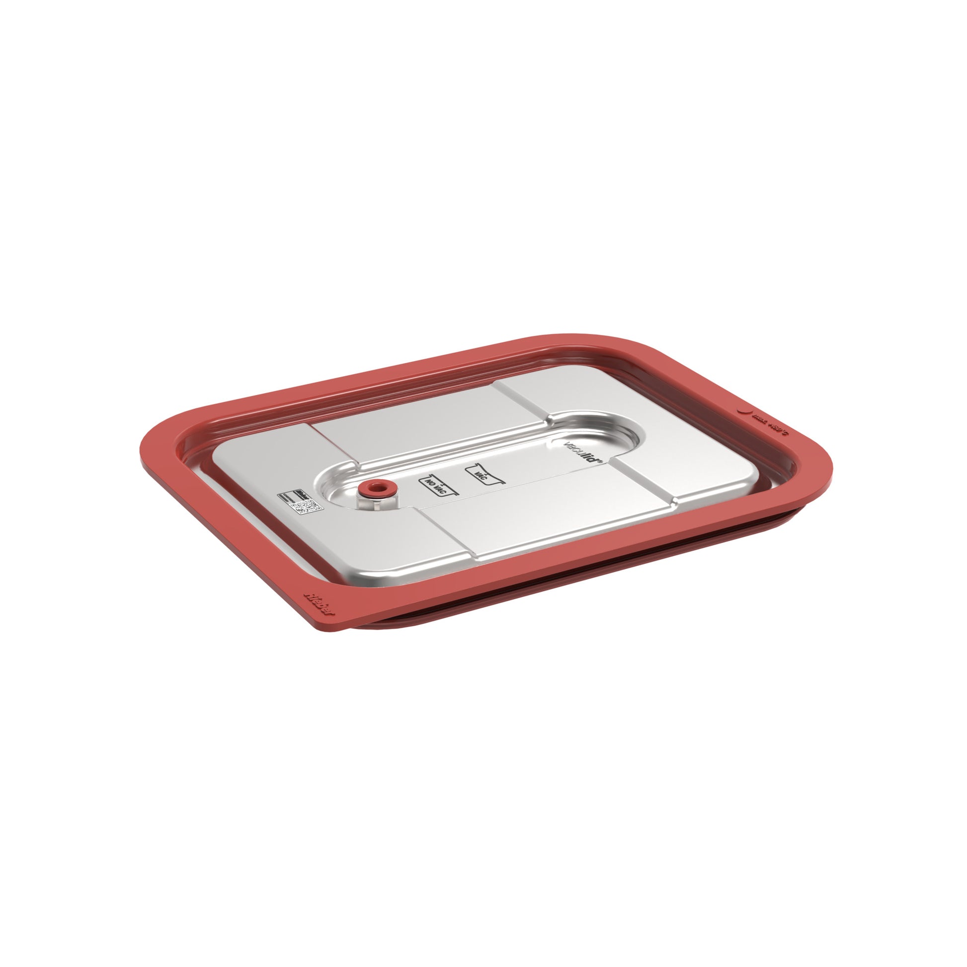 Rieber vaculid® Deckel 1/2 rot für sicheres Lagern und Vakuumieren von Lebensmitteln