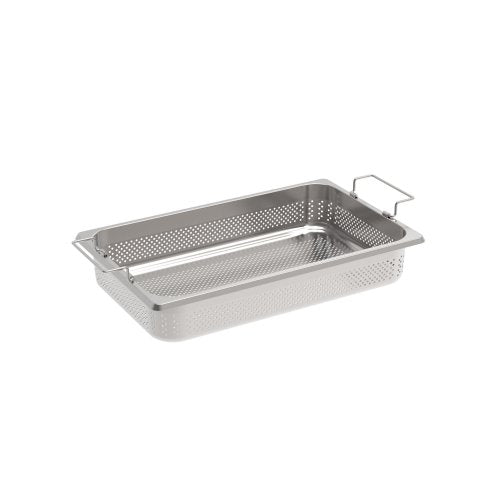 Rieber GN-Behälter 1/1 gelocht mit Klappgriff für professionelle Küchen.