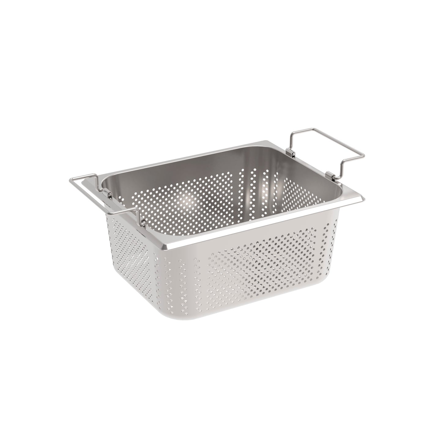 Rieber GN-Behälter 1/2 144 gelocht mit Klappgriff für professionelle Küchen