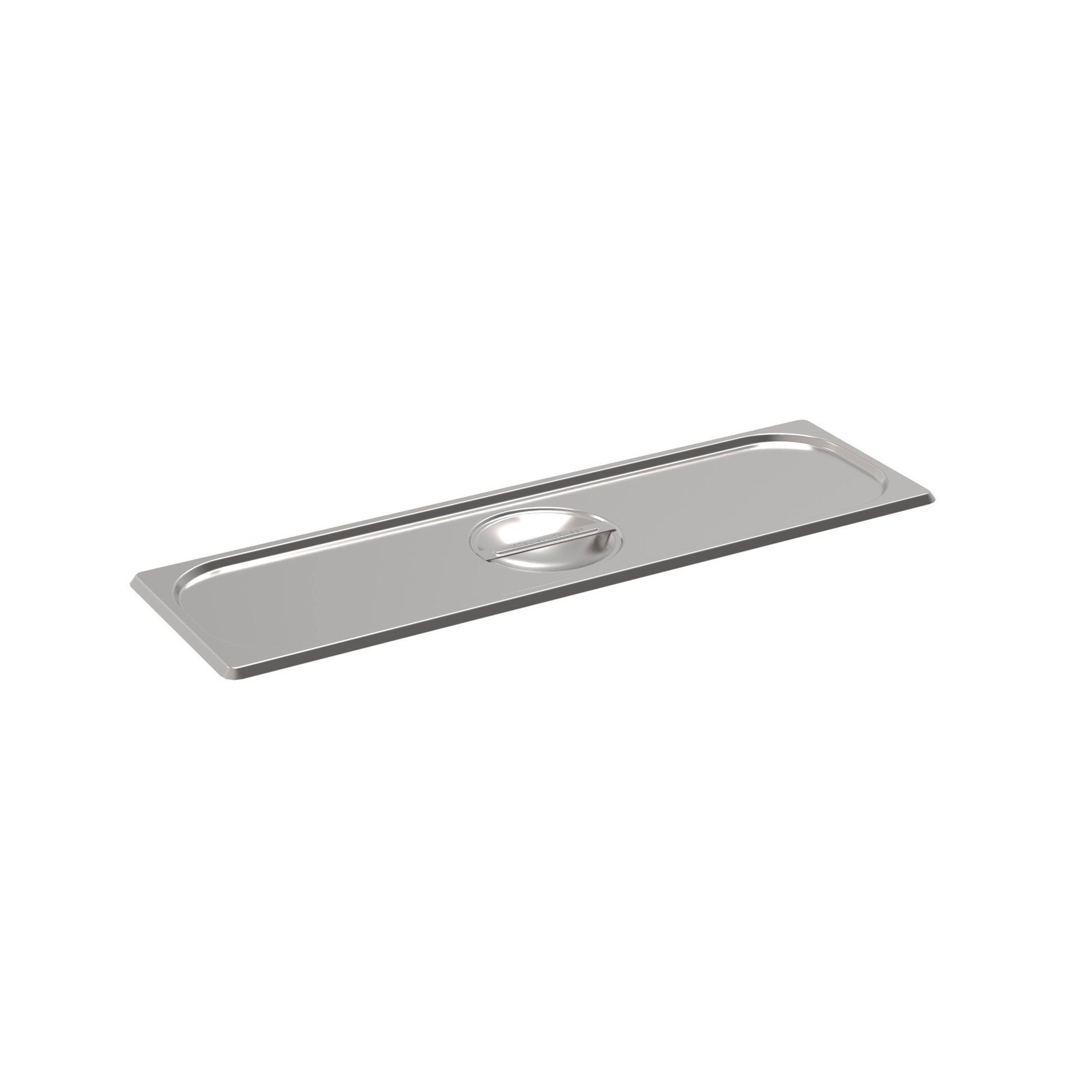 Rieber GN-Flachdeckel 2/4 aus Edelstahl zur Abdeckung von Lebensmitteln