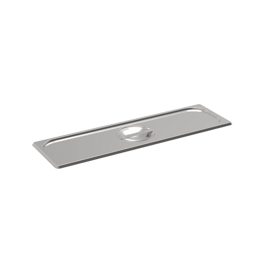Rieber GN-Flachdeckel 2/4 aus Edelstahl zur Abdeckung von Lebensmitteln