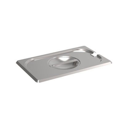 Rieber GN-Flachdeckel 1/4 mit Löffelausschnitt zur Abdeckung von Lebensmitteln