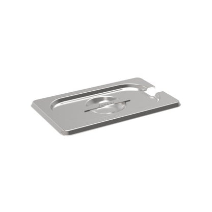 Rieber GN-Flachdeckel 1/9 mit Löffelausschnitt für die Abdeckung von Lebensmitteln in der Gastronomie