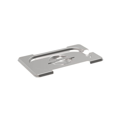 Rieber GN-Flachdeckel 1/9 aus Edelstahl für die Abdeckung von Lebensmitteln in der Gastronomie