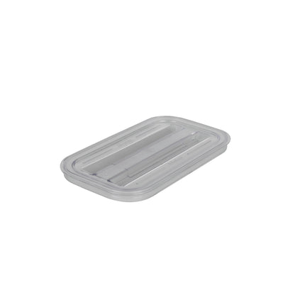 Rieber GN-Flachdeckel 1/4 aus Polycarbonat für die Präsentation von Kaltspeisen.