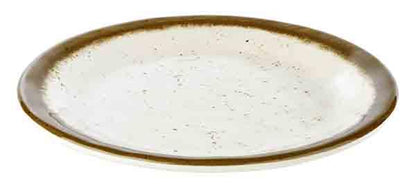 Flacher Teller aus Melamin, Ø 19 cm, geeignet für Gastronomie und Catering.