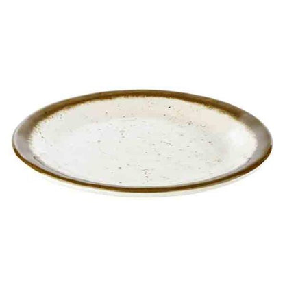 Flacher Teller aus Melamin, Ø 19 cm, geeignet für Gastronomie und Catering.