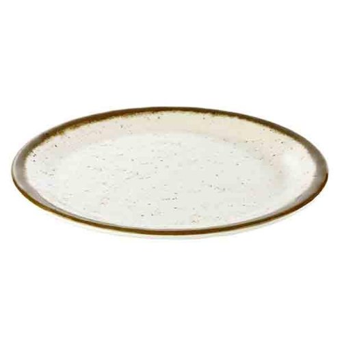 Flacher Melamin-Teller STONE ART, Ø 25 cm für Gastronomie und Catering