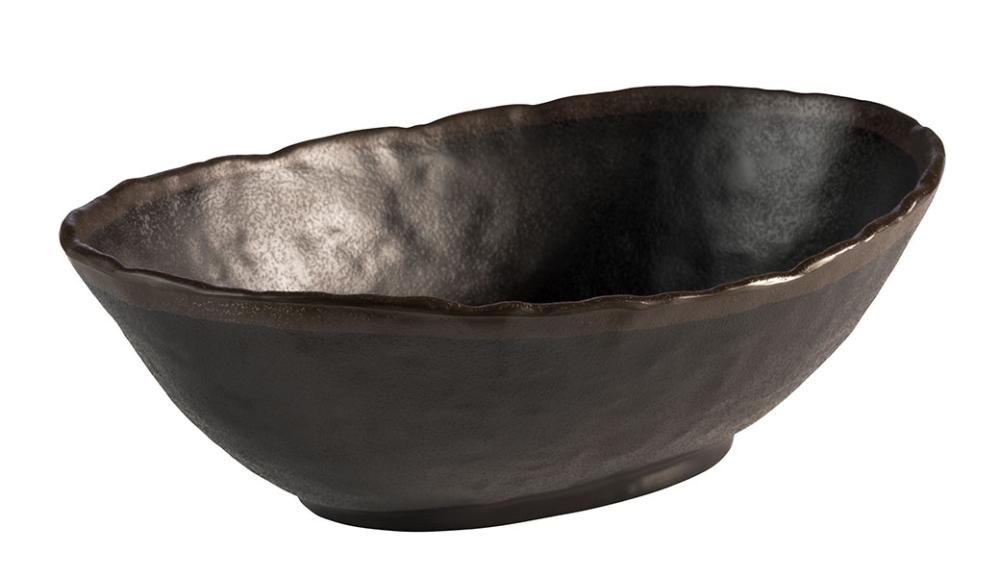 APS Schale -MARONE- aus Melamin, schwarz, rund, 27,5 x 19 cm für Gastronomie