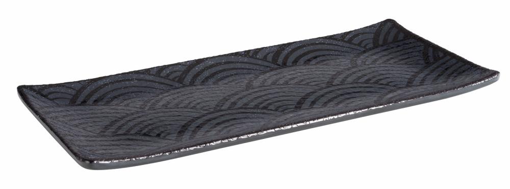 APS Tablett DARK WAVE, 23x10,5 cm, Melamin, ideal für Gastronomie