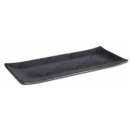 APS Tablett DARK WAVE, 23x10,5 cm, Melamin, ideal für Gastronomie