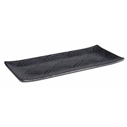 APS Tablett DARK WAVE, 23x10,5 cm, Melamin, ideal für Gastronomie