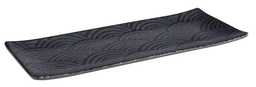 APS Tablett -DARK WAVE- 29 x 12 cm aus Melamin für Gastronomie