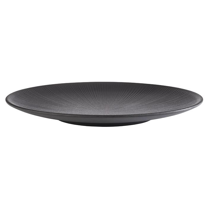 APS Teller -NERO- aus Melamin, Ø 33 cm, schwarz, ideal für Gastronomie