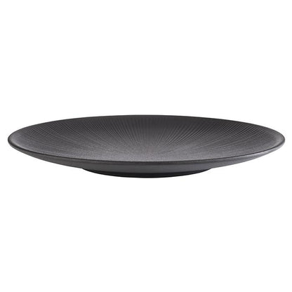 APS Teller -NERO- aus Melamin, Ø 33 cm, schwarz, ideal für Gastronomie