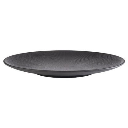 APS Teller -NERO- aus Melamin, Ø 33 cm, schwarz, ideal für Gastronomie