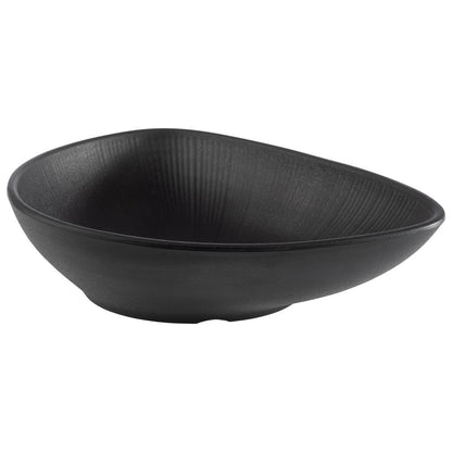 APS Schale -NERO- aus Melamin, 23 x 18 cm, schwarzes Design, für Gastronomie und Catering