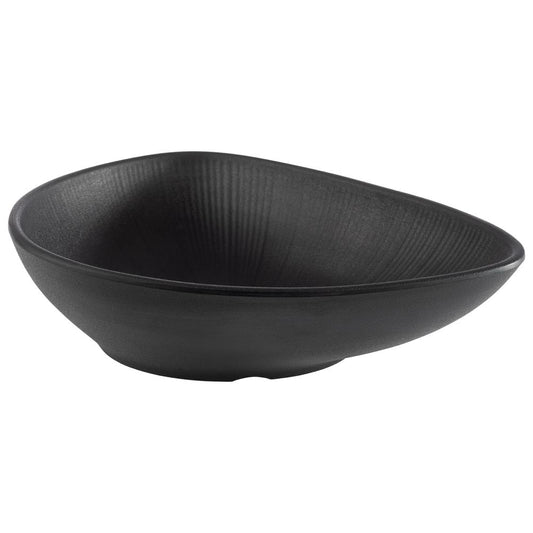 APS Schale -NERO- aus Melamin, 23 x 18 cm, schwarzes Design, für Gastronomie und Catering