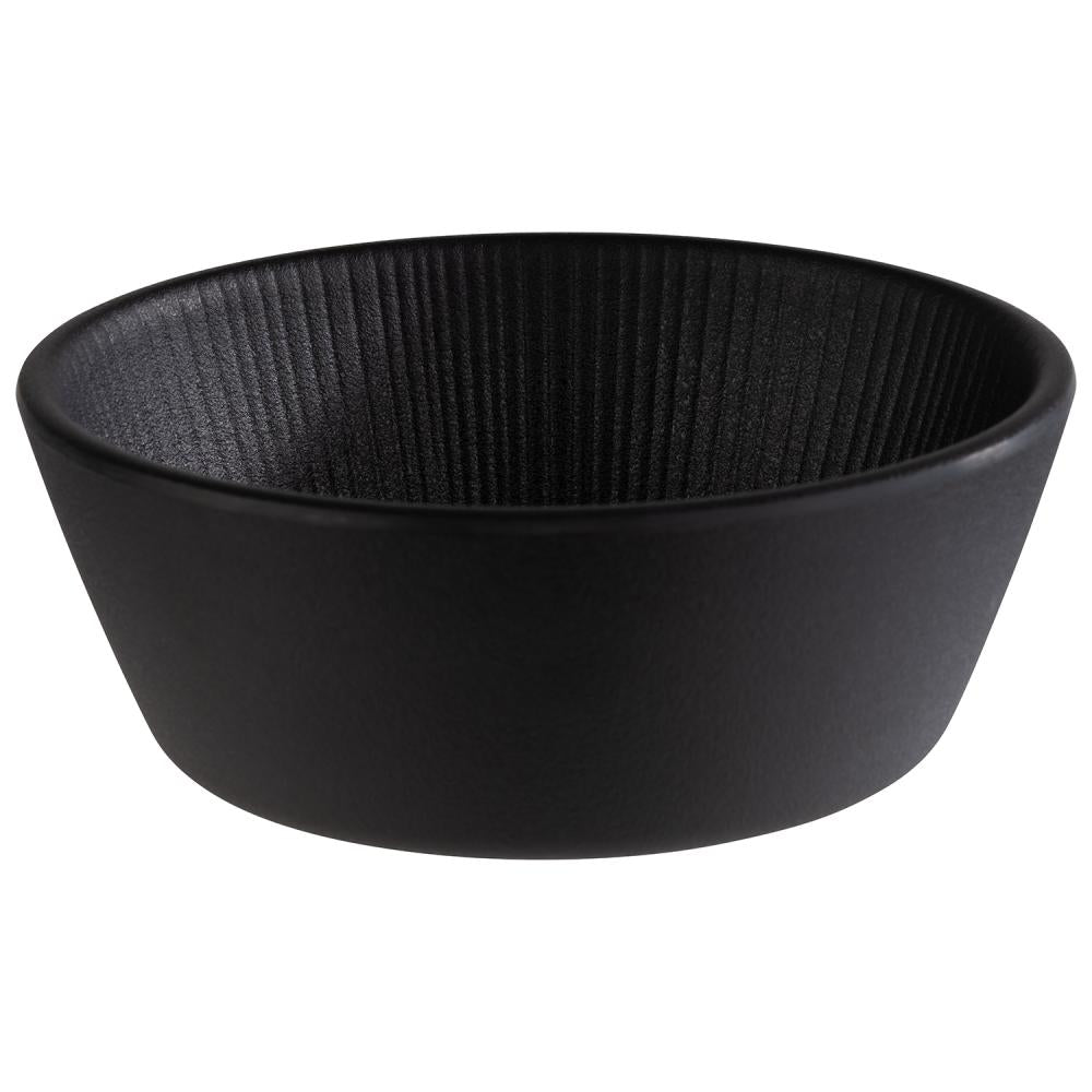 APS Schale -NERO- aus Melamin, 12,5 cm, ideal für die Präsentation von Speisen