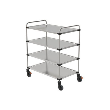 Rieber Servierwagen 1060 - mobiler Servierwagen aus Edelstahl für Gastronomie