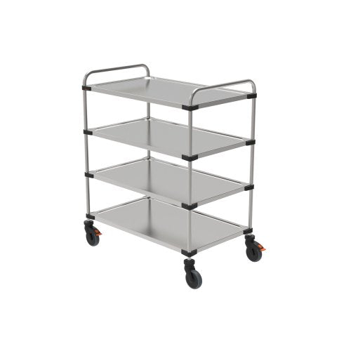 Rieber Servierwagen 1060 - mobiler Servierwagen aus Edelstahl für Gastronomie
