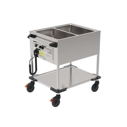 Rieber ZUB 2-Wannen Warmhaltewagen für effiziente Speisenverteilung