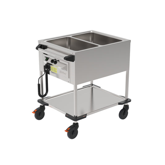 Rieber ZUB 2-Wannen Warmhaltewagen für effiziente Speisenverteilung