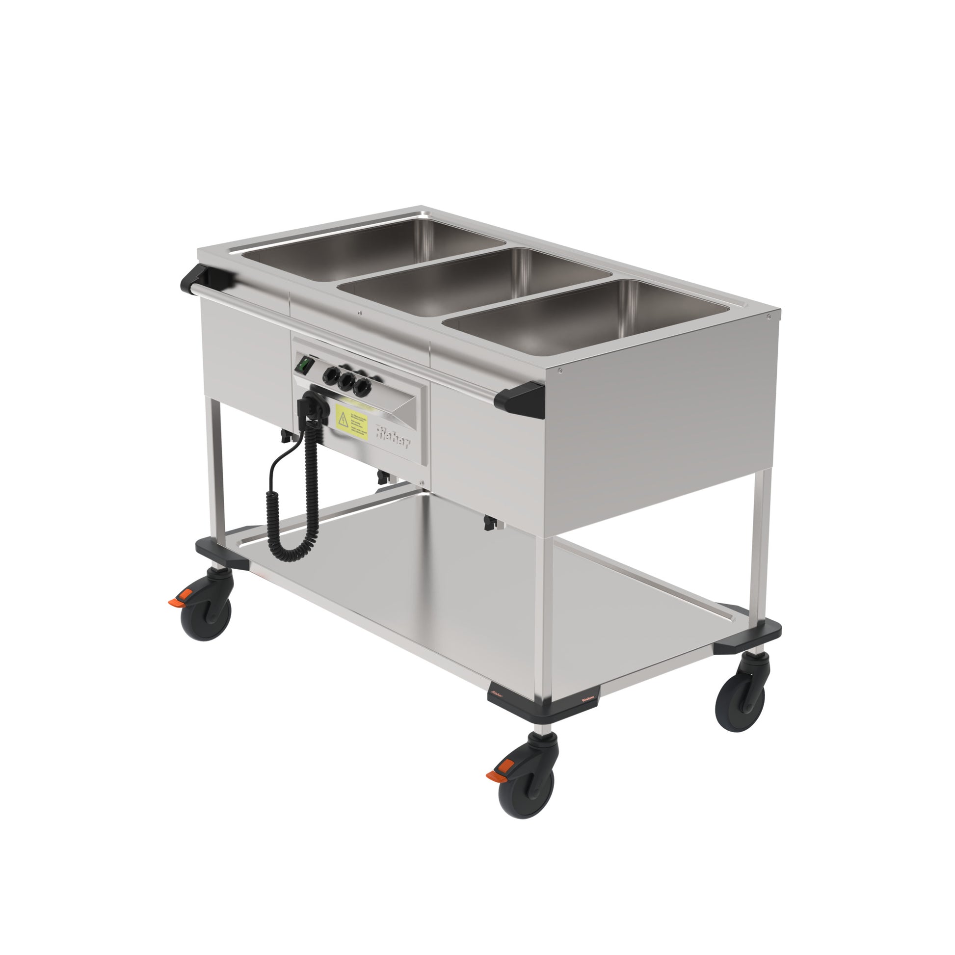 Rieber ZUB 3-Wannen Edelstahlwagen für Warmhaltefunktion im Gastronomiebereich