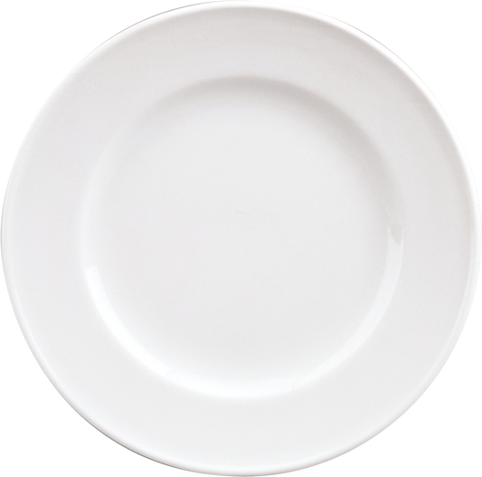 BHS tabletop AG Teller flach rund Fahne 26cm – Weißes Porzellan für Gastronomie
