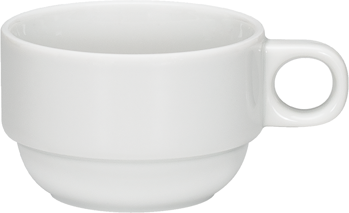 BHS tabletop AG Obertasse stapelbar 0.18l aus Porzellan für Gastronomie