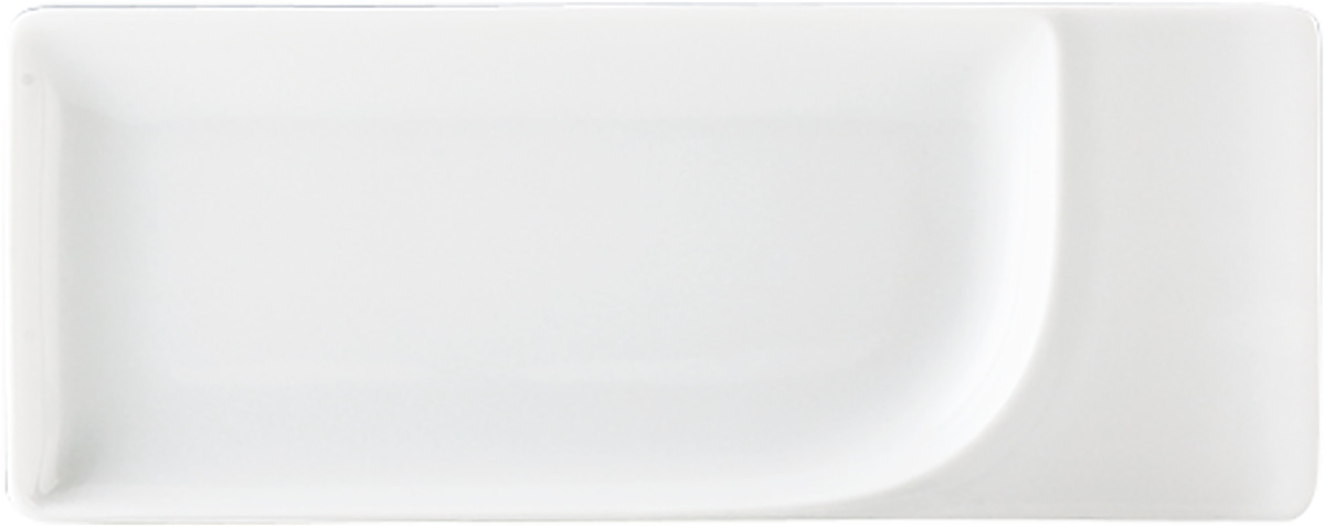 BHS tabletop AG rechteckige Fahne Platte 20x8cm aus Porzellan für Gastronomie