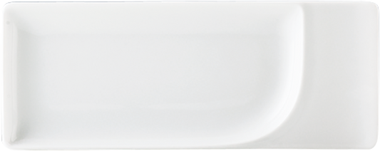 BHS tabletop AG rechteckige Fahne Platte 20x8cm aus Porzellan für Gastronomie