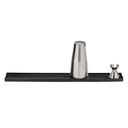 APS Barmatte 60 x 8 cm, Schwarz - für sicheren Halt von Gläsern an der Bar