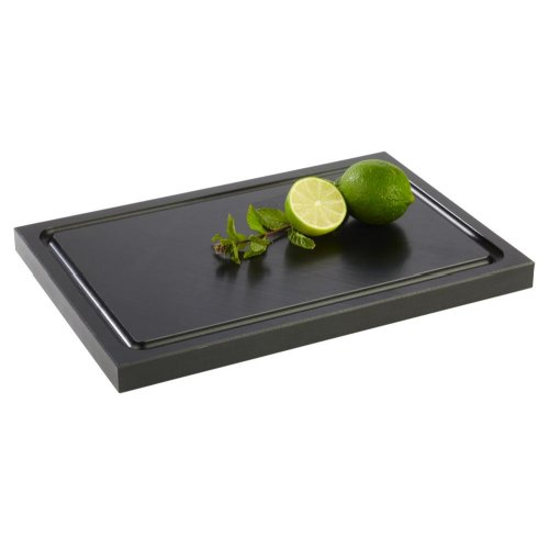APS Schneidebrett -BAR- 30 x 20 cm aus Polyethylen mit Ablaufrinne