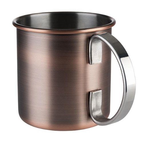 Becher -MOSCOW MULE- aus Edelstahl im Antik-Kupfer-Look für Cocktails