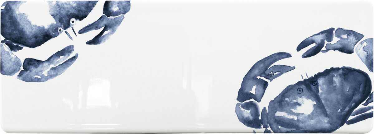 UNLIMITED rechteckige Platte 30x11cm aus Porzellan mit weißer Glasur