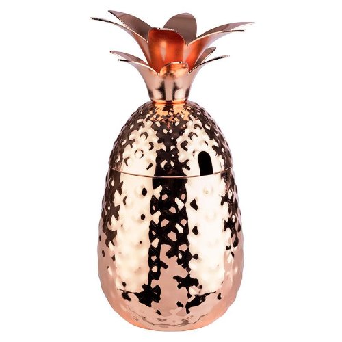 Becher -PINEAPPLE- aus Edelstahl im Kupfer-Look für Getränke