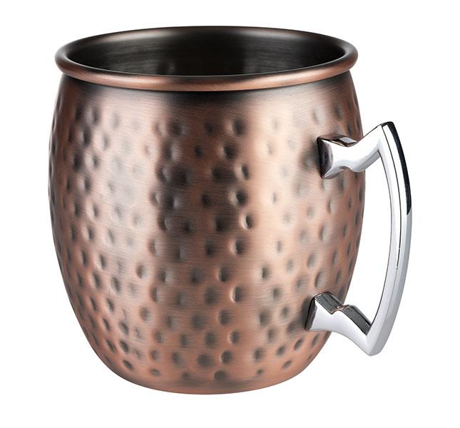 APS 2er Set Becher aus Edelstahl im Antik-Kupfer-Look für Cocktails