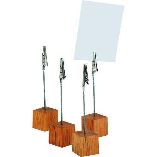 APS Kartenhalter aus Holz, ideal für Gastronomie zur Beschriftung von Tischen und Angeboten