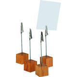 APS Kartenhalter 4er Pack 2,5x2,5 cm H:12 cm Holz natur