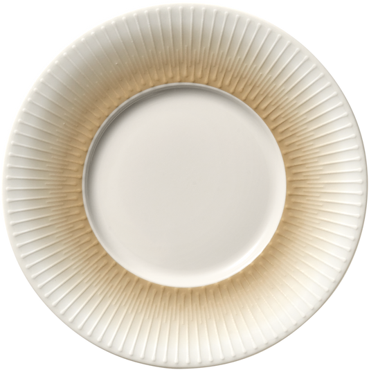 BHS tabletop AG Teller flach rund Fahne Relief 16cm für stilvolle Tischpräsentation